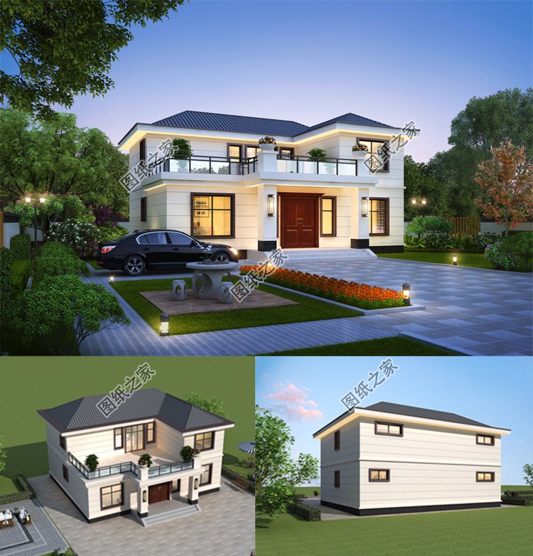 二層農(nóng)村別墅效果圖