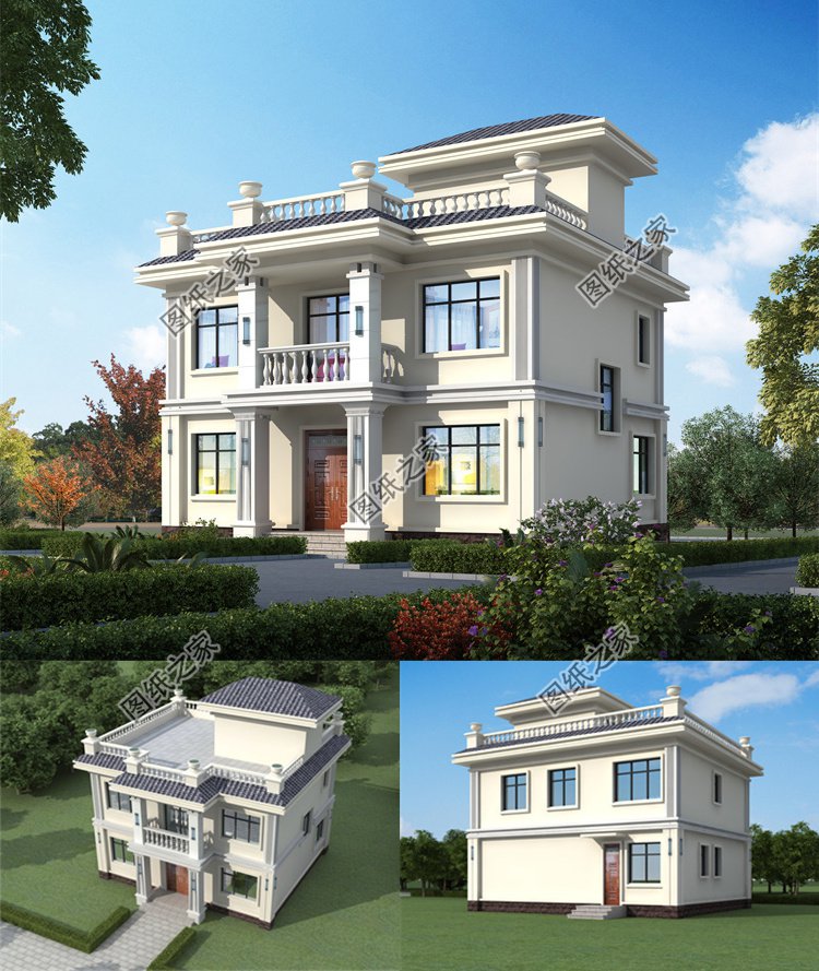 三間二層農(nóng)村自建房效果圖