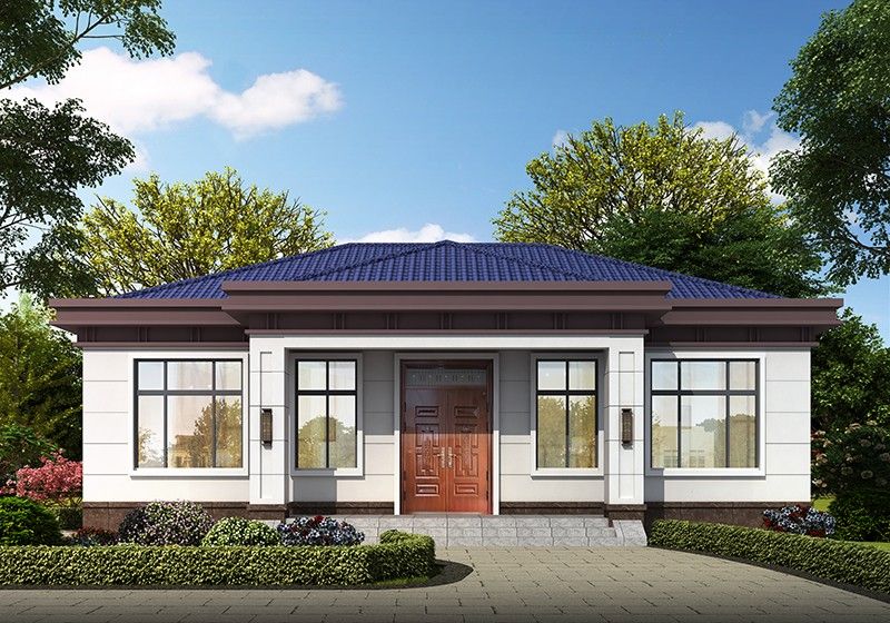 14x11米一層平房戶型設(shè)計(jì)圖，帶前后門設(shè)計(jì)，好看不貴還實(shí)用！