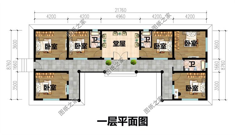 大開間小進(jìn)深的一層別墅2