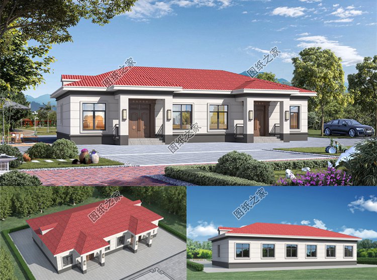 農(nóng)村兄弟一層雙拼別墅1