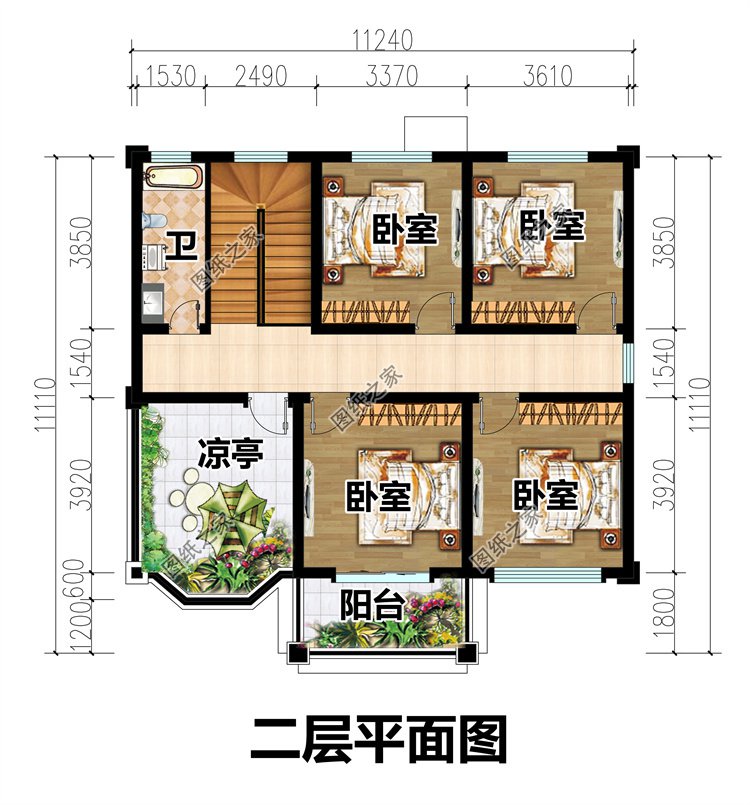農(nóng)村小別墅設(shè)計(jì)圖二層3