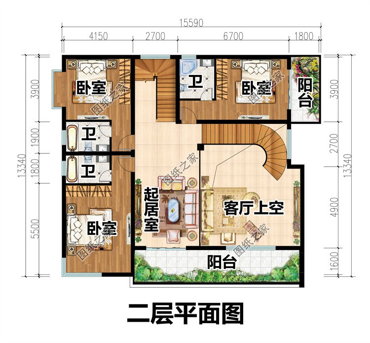 現(xiàn)代風(fēng)三層別墅設(shè)計(jì)圖3