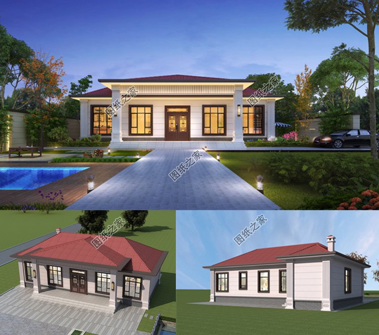 一層四開間自建房設(shè)計(jì)1