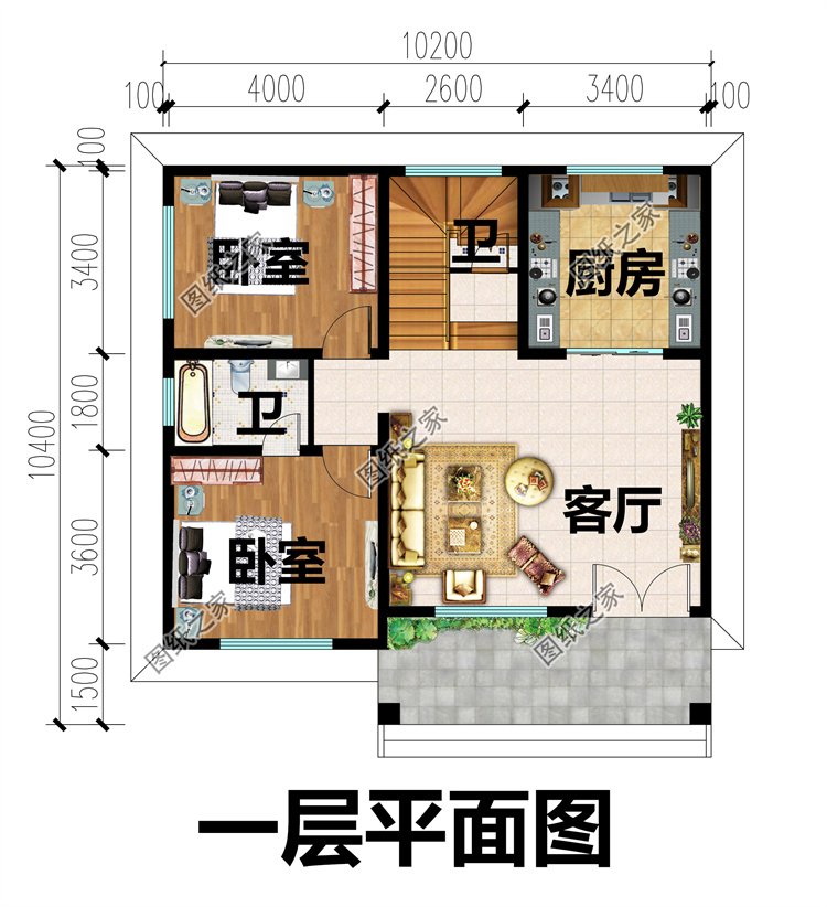 88平農(nóng)村二層別墅2