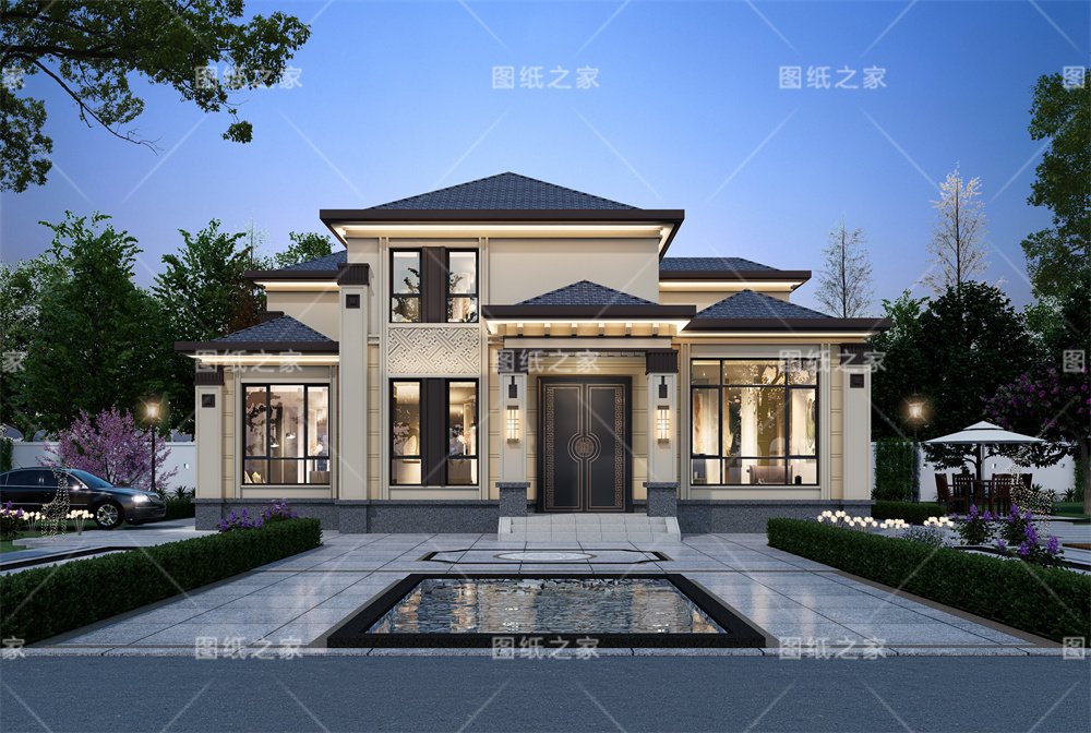 一眼淪陷！20款新中式別墅設計，滿滿的文化自信