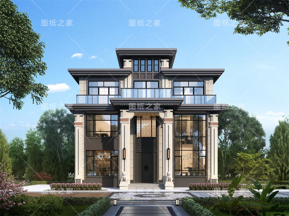 一眼淪陷！20款新中式別墅設計，滿滿的文化自信