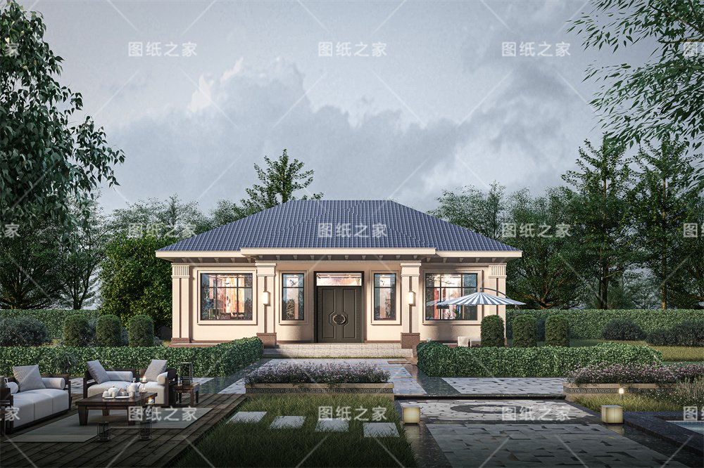 小戶型更實(shí)用！16款農(nóng)村一層別墅