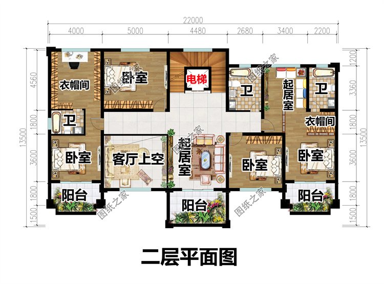 五開間農(nóng)村別墅設(shè)計(jì)圖3